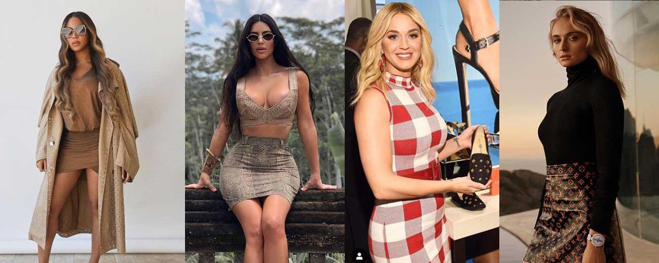 Beyonce, Kim Kardashian, Sophie Turner y Katy Perry renovaron sus 'looks' para esta temporada. Fotos: Instagram @beyonce @kimkardashian@sophiet @katyperry