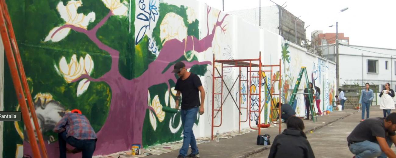 Artistas cercanos al barrio La Floresta participan en este Festival. Foto: Cortesía Festival Arupo