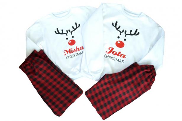 Las pijamas se pueden personalizar con los nombres de los miembros del hogar. Foto: Cortesía Stampec