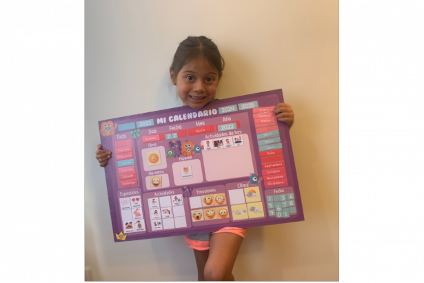 La hija de Izurieta tiene ahora 6 años y, con el paso del tiempo, su mamá ha modificado su calendario según  sus necesidades. Foto: Cortesía Just For Kids