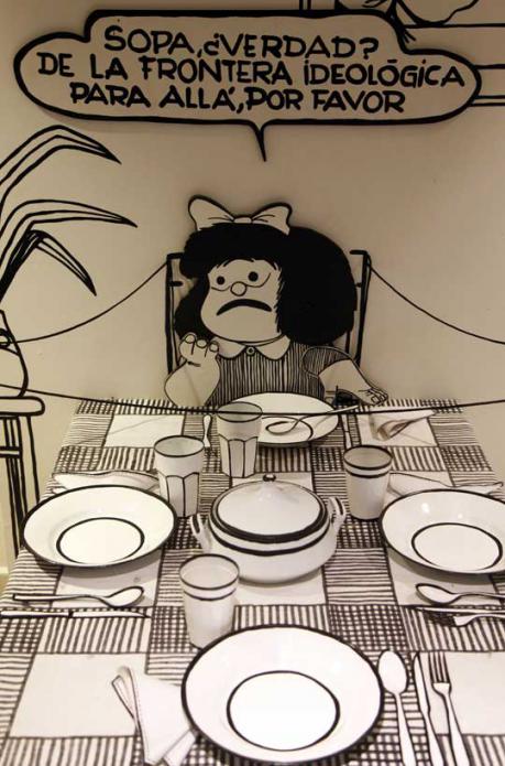 Las ocurrencias e ideas de Mafalda están presentes en la exposición. Foto: Patricio Terán / Familia